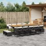 Set comedor de jardín con cojines 15 pzas ratán sintético negro de , Conjuntos de jardín - Ref: Foro24-3278126, Precio: 794,9...