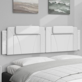 Cabecero de cama acolchado cuero sintético blanco 180 cm de , Cabeceros y pies de cama - Ref: Foro24-374805, Precio: 71,23 €,...