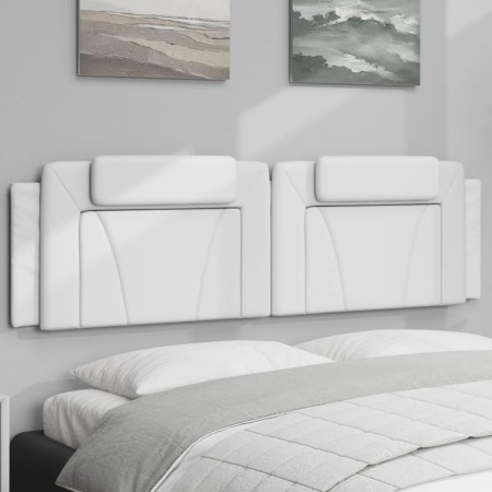 Cabecero de cama acolchado cuero sintético blanco 180 cm de , Cabeceros y pies de cama - Ref: Foro24-374805, Precio: 71,23 €,...