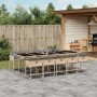 Set comedor de jardín 11 pzas con cojines ratán sintético beige de , Conjuntos de jardín - Ref: Foro24-3278063, Precio: 705,0...