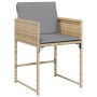Set comedor de jardín 11 pzas con cojines ratán sintético beige de , Conjuntos de jardín - Ref: Foro24-3278063, Precio: 705,0...