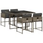 Set comedor de jardín 5 piezas con cojines ratán sintético gris de , Conjuntos de jardín - Ref: Foro24-3278023, Precio: 269,8...