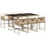 Set comedor de jardín 7 pzas con cojines ratán sintético beige de , Conjuntos de jardín - Ref: Foro24-3278037, Precio: 403,61...