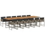 Set comedor de jardín con cojines 13 pzas ratán sintético gris de , Conjuntos de jardín - Ref: Foro24-3278077, Precio: 875,06...
