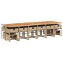 Set comedor de jardín 17 pzas con cojines ratán sintético beige de , Conjuntos de jardín - Ref: Foro24-3278139, Precio: 953,5...