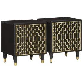 Mesitas de noche 2 uds madera maciza de mango 40x33x46 cm by , Nightstands - Ref: Foro24-358317, Price: 109,89 €, Discount: %