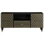 Mueble de TV madera maciza de mango 105x33x46 cm de , Muebles TV - Ref: Foro24-358334, Precio: 81,61 €, Descuento: %