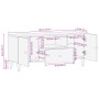 Mueble de TV madera maciza de mango 105x33x46 cm de , Muebles TV - Ref: Foro24-358334, Precio: 81,61 €, Descuento: %