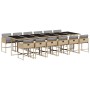 Set comedor de jardín con cojines 13 pzas ratán sintético beige de , Conjuntos de jardín - Ref: Foro24-3278075, Precio: 828,1...