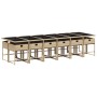Set comedor de jardín con cojines 13 pzas ratán sintético beige de , Conjuntos de jardín - Ref: Foro24-3278075, Precio: 828,1...
