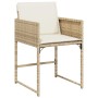 Set comedor de jardín 9 pzas con cojines ratán sintético beige de , Conjuntos de jardín - Ref: Foro24-3278049, Precio: 537,34...