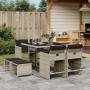 Set comedor de jardín 9 pzas cojines ratán sintético gris claro de , Conjuntos de jardín - Ref: Foro24-3277906, Precio: 366,3...