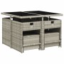 Set comedor de jardín 9 pzas cojines ratán sintético gris claro de , Conjuntos de jardín - Ref: Foro24-3277906, Precio: 366,3...