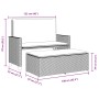 Banco de jardín con cojines y reposapiés ratán sintético beige de , Bancos de jardín - Ref: Foro24-368411, Precio: 263,05 €, ...