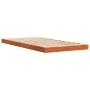 Solid pine wood bed frame in brown wax finish 100x200 cm by , Beds and slatted bases - Ref: Foro24-847152, Price: 61,25 €, Di...