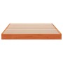 Estructura de cama madera maciza pino marrón cera 100x200 cm de , Camas y somieres - Ref: Foro24-847152, Precio: 64,83 €, Des...