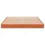 Solid pine wood bed frame in brown wax finish 100x200 cm by , Beds and slatted bases - Ref: Foro24-847152, Price: 61,25 €, Di...