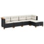 Set de muebles de jardín 5 pzas y cojines ratán sintético negro de , Conjuntos de jardín - Ref: Foro24-3261785, Precio: 369,2...