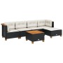 Set de sofás de jardín 6 piezas y cojines ratán sintético negro de , Conjuntos de jardín - Ref: Foro24-3261791, Precio: 426,4...