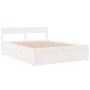 Estructura de cama con cajones madera de pino blanca 140x200 cm de , Camas y somieres - Ref: Foro24-3282349, Precio: 326,14 €...