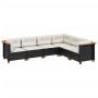Set de sofás de jardín 6 piezas y cojines ratán sintético negro de , Conjuntos de jardín - Ref: Foro24-3261857, Precio: 417,2...
