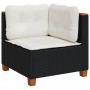 Set de sofás de jardín 7 pzas con cojines ratán sintético negro de , Conjuntos de jardín - Ref: Foro24-3261881, Precio: 558,1...