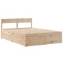 Estructura de cama con cojines madera maciza de pino 140x190 cm de , Camas y somieres - Ref: Foro24-3282354, Precio: 266,53 €...