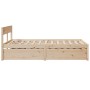 Estructura de cama con cojines madera maciza de pino 140x190 cm de , Camas y somieres - Ref: Foro24-3282354, Precio: 266,53 €...