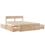 Estructura de cama con cojines madera maciza de pino 140x190 cm de , Camas y somieres - Ref: Foro24-3282354, Precio: 266,53 €...