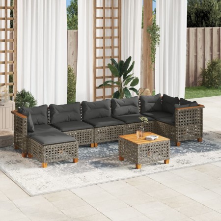 Set de sofás de jardín y cojines 8 piezas ratán sintético gris de , Conjuntos de jardín - Ref: Foro24-3261933, Precio: 641,81...