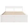 Estructura de cama con cajones madera pino blanco 120x190 cm de , Camas y somieres - Ref: Foro24-3282361, Precio: 293,27 €, D...