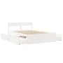 Estructura de cama con cajones madera pino blanco 120x190 cm de , Camas y somieres - Ref: Foro24-3282361, Precio: 293,27 €, D...