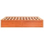 Estructura de cama madera maciza pino marrón cera 180x200 cm de , Camas y somieres - Ref: Foro24-3282368, Precio: 233,64 €, D...
