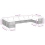 Set de sofás de jardín 10 pzas con cojines ratán sintético gris de , Conjuntos de jardín - Ref: Foro24-3262023, Precio: 827,1...
