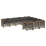 Set de sofás de jardín 10 pzas con cojines ratán sintético gris de , Conjuntos de jardín - Ref: Foro24-3262035, Precio: 827,1...