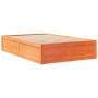 Estructura de cama madera maciza pino marrón cera 120x190 cm de , Camas y somieres - Ref: Foro24-3282389, Precio: 198,38 €, D...