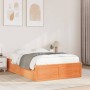Estructura de cama madera maciza pino marrón cera 120x190 cm de , Camas y somieres - Ref: Foro24-3282389, Precio: 198,38 €, D...
