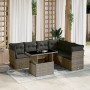 Set de sofás de jardín 7 pzas con cojines ratán sintético gris de , Conjuntos de jardín - Ref: Foro24-3266610, Precio: 452,69...