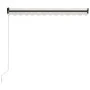 Toldo retráctil manual con LED crema 300x250 cm de vidaXL, Toldos - Ref: Foro24-3055221, Precio: 277,01 €, Descuento: %