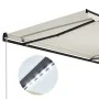 Toldo retráctil manual con LED crema 300x250 cm de vidaXL, Toldos - Ref: Foro24-3055221, Precio: 277,01 €, Descuento: %