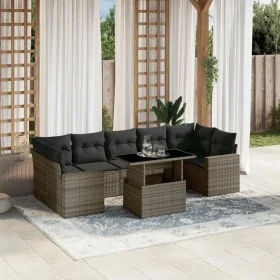 Set de sofás de jardín y cojines 8 piezas ratán sintético gris de , Conjuntos de jardín - Ref: Foro24-3267150, Precio: 529,91...