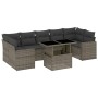 Set de sofás de jardín y cojines 8 piezas ratán sintético gris de , Conjuntos de jardín - Ref: Foro24-3267150, Precio: 538,12...