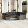 Set de sofás de jardín 10 pzas con cojines ratán sintético gris de , Conjuntos de jardín - Ref: Foro24-3267510, Precio: 629,9...