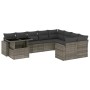 Set de sofás de jardín 10 pzas con cojines ratán sintético gris de , Conjuntos de jardín - Ref: Foro24-3267510, Precio: 629,9...
