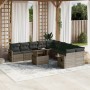 Set de sofás de jardín 11 pzas y cojines ratán sintético gris de , Conjuntos de jardín - Ref: Foro24-3268170, Precio: 700,72 ...