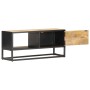 Mueble de TV puerta tallada madera de mango rugosa 90x30x40 cm de vidaXL, Muebles TV - Ref: Foro24-320944, Precio: 113,43 €, ...