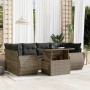Set de sofás de jardín 7 pzas con cojines ratán sintético gris de , Conjuntos de jardín - Ref: Foro24-3268390, Precio: 490,62...