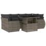 Set de sofás de jardín 7 pzas con cojines ratán sintético gris de , Conjuntos de jardín - Ref: Foro24-3268390, Precio: 490,62...