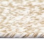 Alfombra de yute tejida a mano blanco y natural 90 cm en Alfombras | Comprar online en Foru.es