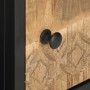 Mueble de TV puerta tallada madera de mango rugosa 90x30x40 cm de vidaXL, Muebles TV - Ref: Foro24-320944, Precio: 113,43 €, ...
